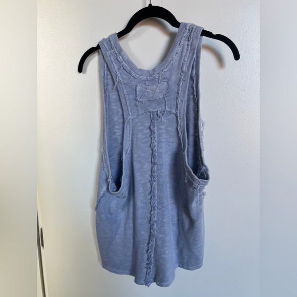 Free People We The Free Slim & Simple Slub JerseyTank in Dew Shine - Picture 3 of 5